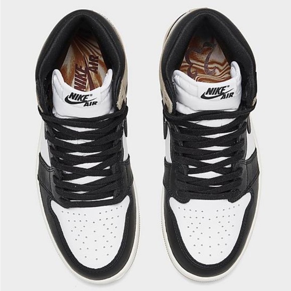 NEW WOMEN'S AIR JORDAN RETRO 1 HIGH OG Black/White/Sail/Legend Medium Brown Sz 9 - Picture 13 of 16